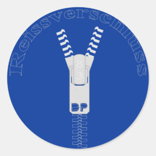 Reissverschluss Classic Round Sticker