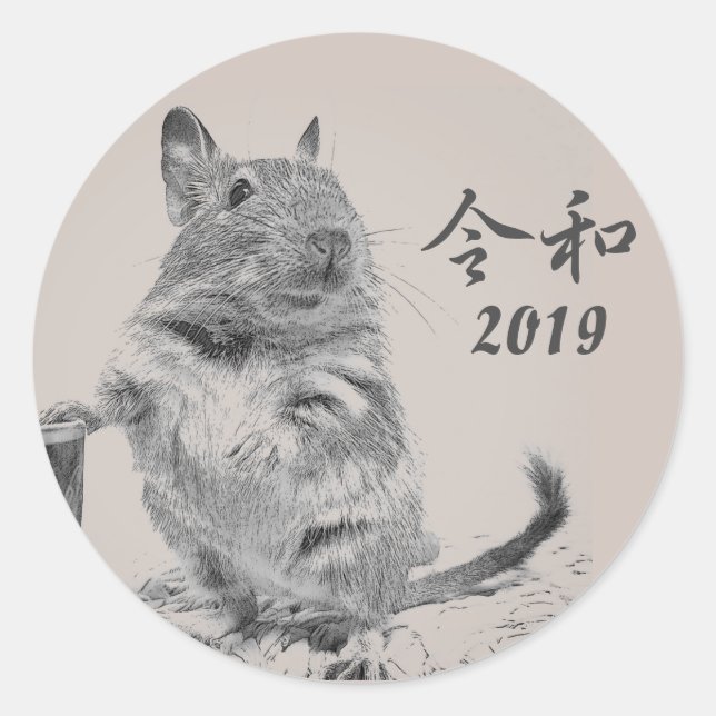 Reiwa Memorial 2019 ▷ DEGU ▷ Classic Round Sticker (Front)