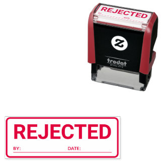 Rejected By Date Text Business Office Self-inking Stamp