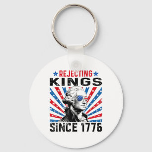 Rejecting Kings Since 1776 Distressed Usa Flag Vin Key Ring