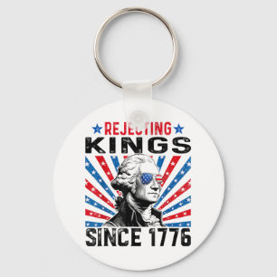 Rejecting Kings Since 1776 Distressed Usa Flag Vin Key Ring