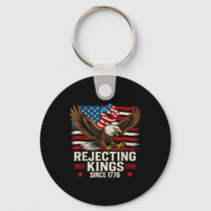 Rejecting Kings Since 1776 Patriotic Eagle Usa Ame Key Ring