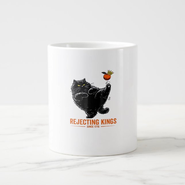 Rejecting Kings Since 1776 Patriotic Flag Design Large Coffee Mug (Front)