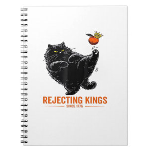Rejecting Kings Since 1776 Patriotic Flag Design Notebook