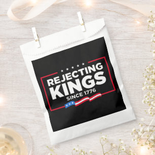 Rejecting Kings Since 1776 Patriotic USA Flag Favour Bag