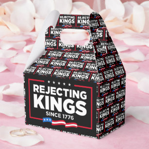 Rejecting Kings Since 1776 Patriotic USA Flag Favour Box