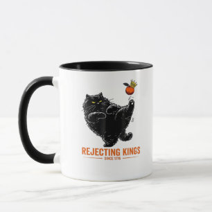 Rejecting Kings Since 1776 Patriotic USA Flag Mug