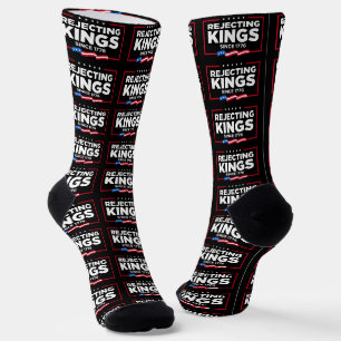 Rejecting Kings Since 1776 Patriotic USA Flag Socks