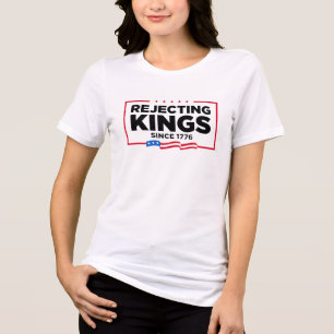 Rejecting Kings Since 1776 Patriotic USA Flag Tri-Blend Shirt
