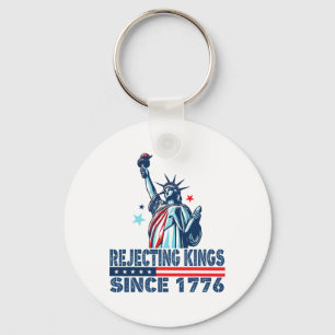 Rejecting Kings Since 1776 Statue Of Liberty Usa 4 Key Ring