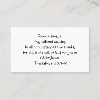 Rejoice Always Standard, 3.5" x 2.0" Business Card