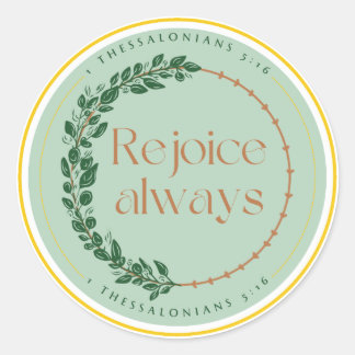 Rejoice always sticker