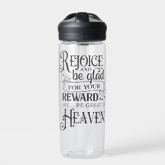 "Rejoice and Be Glad" Inspirational Christian Water Bottle