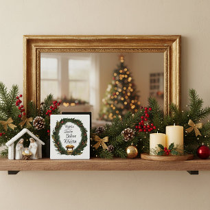 Rejoice and believe nativity plaque