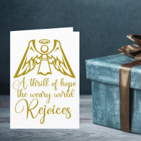 Rejoice Angel Elegant Gold Religious Christmas