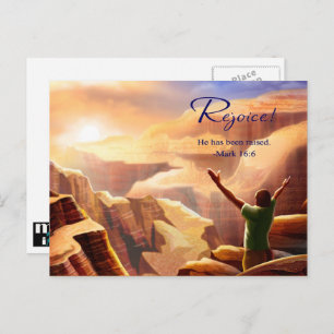 Rejoice. Christian Religious Easter Holiday Postcard