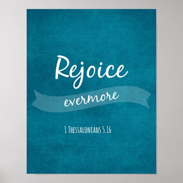 Rejoice Evermore Bible Verse Poster (Front)