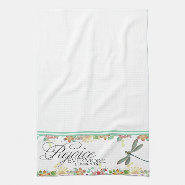 Rejoice evermore tea towel (Vertical)
