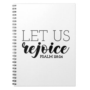 Rejoice Gospel Graphics Scripture Art Christian Notebook