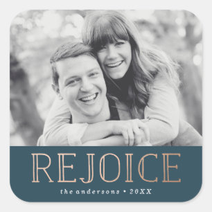 Rejoice Holiday Photo Sticker