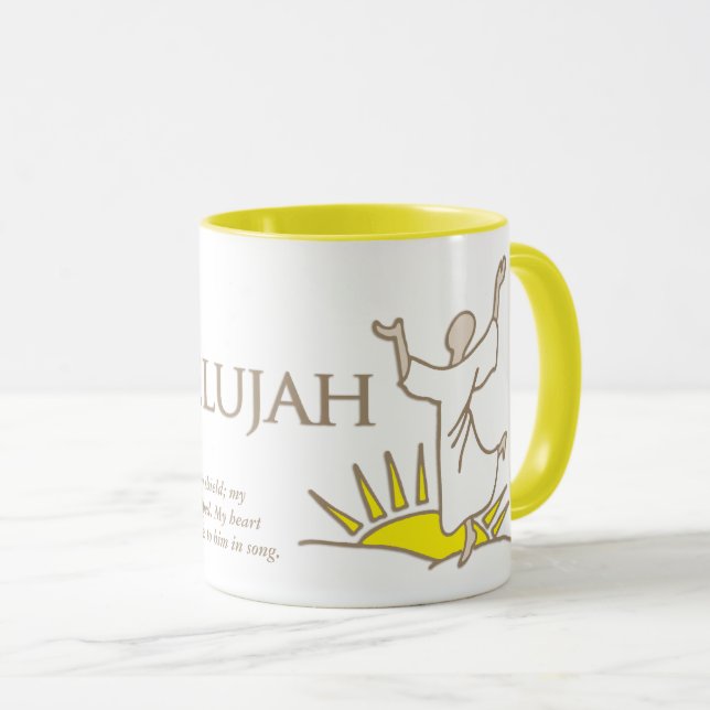 Rejoice in hallelujah bible verse religious mug (Front Right)