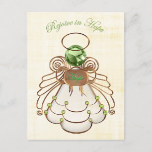 Rejoice in Hope - Christmas Angel of Hope Holiday Postcard