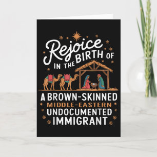 Rejoice In The Birth Of A Brown Skinned Christmas  Card