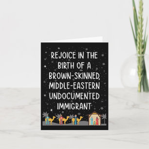 Rejoice In The Birth Of A Brown Skinned Middle Eas Card