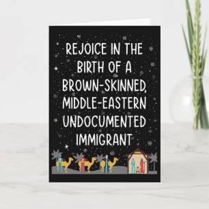 Rejoice In The Birth Of A Brown Skinned Middle Eas Card