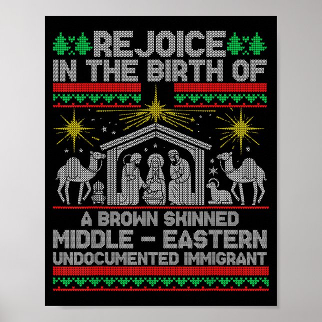 Rejoice In The Birth Of A Brown Skinned Middle Eas Poster (Front)