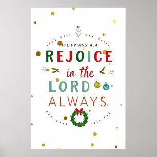 Rejoice In The Lord Always Christmas Wall Art