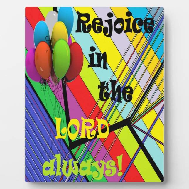 Rejoice in the Lord Always Plaque (Front)