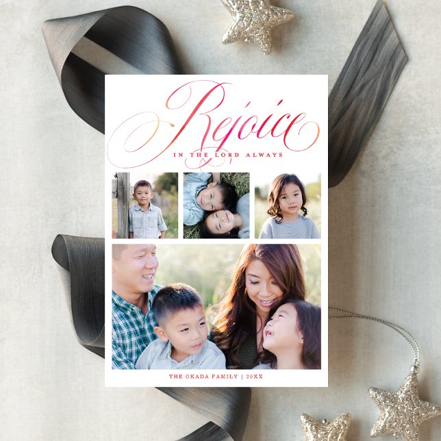 Rejoice In The Lord Always Religious | Christmas Holiday Card (Creator Uploaded)