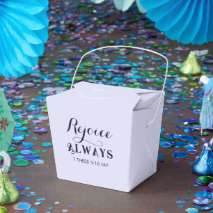 Rejoice in the Lord Bible Verse Christian Blue Favour Box