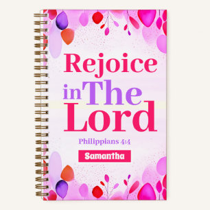 Rejoice in the Lord Boho Christian Girl Journal