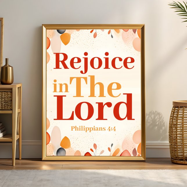 Rejoice in the Lord Boho Christian Wall Art print (Creator Uploaded)