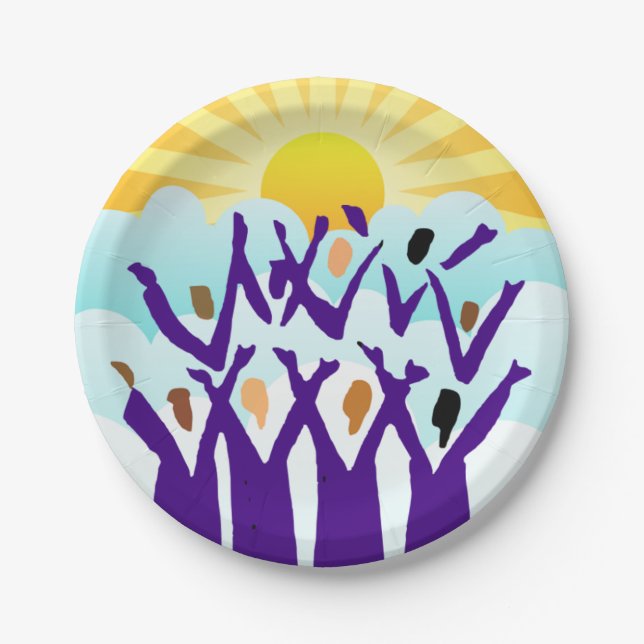 Rejoice paper plate (Front)