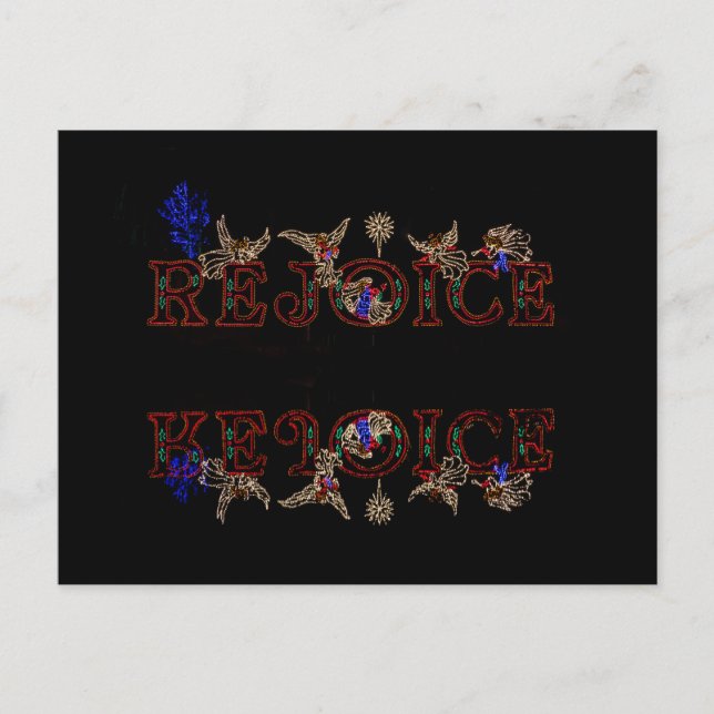 Rejoice Reflections Christmas Postcard (Front)