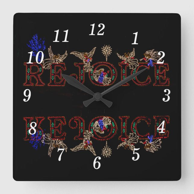 Rejoice Reflections Wall Clock (Front)