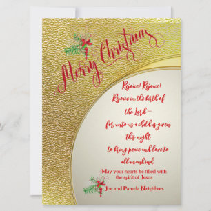 Rejoice Rejoice Christmas Card 6.5" x 8.7