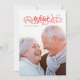 Rejoice Religious Christmas Holiday Photo Card