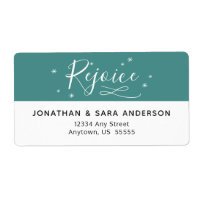 Rejoice | Teal and White Christmas
