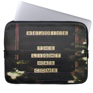 Rejoice The Light Has Come Isaiah 60 Bible Verse Laptop Sleeve