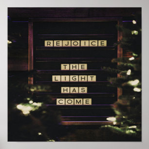 Rejoice The Light Has Come Isaiah 60 Bible Verse Poster