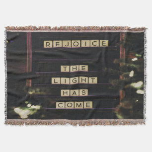 Rejoice The Light Has Come Isaiah 60 Bible Verse Throw Blanket