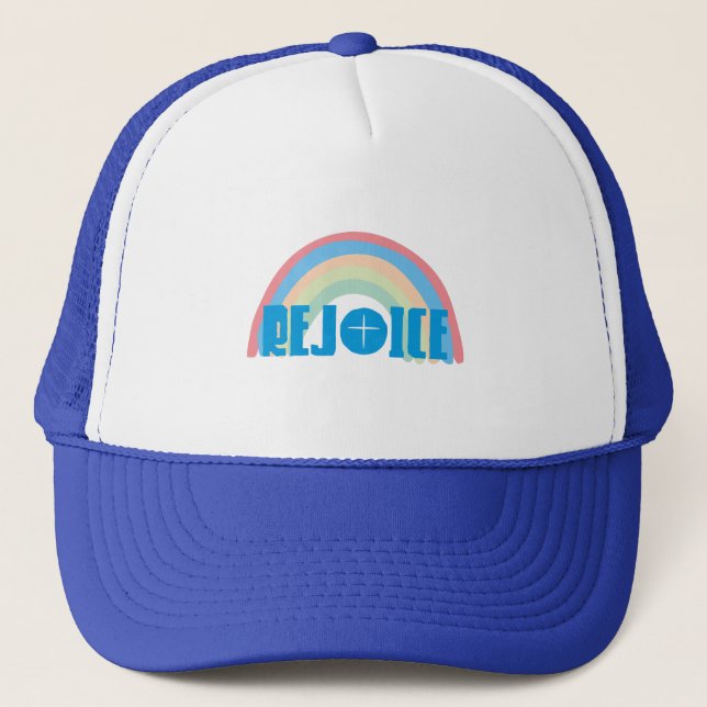 rejoice trucker hat (Front)
