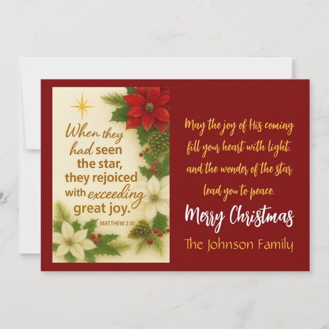 Rejoice with Great Joy – A Christmas Blessing Holiday Card (Front)