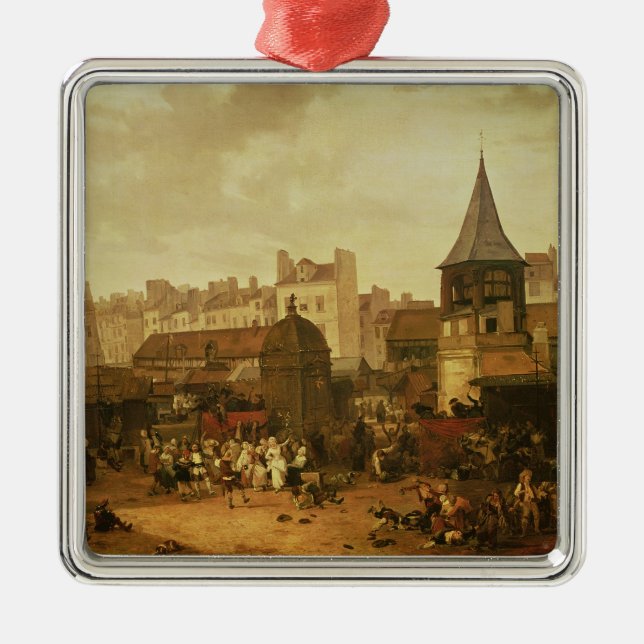 Rejoicing at Les Halles Metal Ornament (Front)