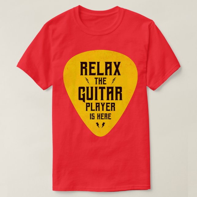 Rela The Guitar Player Is Here Funny Premium  T-Shirt (Design Front)
