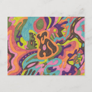"Relase" Abstract Postcard